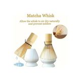 Matcha 3 Lü Set Bambu Çırpıcı,beyaz Seramik Chashaku ve Çay Kaşığı ile Birlikte - # - --