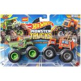 Matchbox FYJ64/HWN52 Hotwheels Monster Trucks Güçlü Ikili Arabalar - 1:64 Gotta Dump Wıll It Trash All