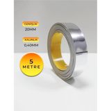MATCHCAPS SCREW COVER Dekoratif Gümüş Şerit Bant - Pvc 20mm