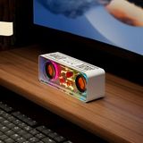 Matechno 10W Rgb Bluetooth Hoparlör Taşınabilir Müzik Kutusu Sd-Aux Bağlantı Sese Duyarlı Rgb Modlu Hoparlör - Beyaz