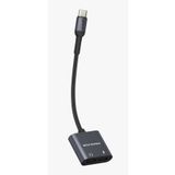 MATECHNO 2 in 1 Type-C Hub Çoklayıcı Kablo Şarj ve Kulaklık Girişli Type-C Dönüştürücü Çevirici