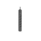 MATECHNO 2 MT Uzatma Kablosu Çoklu Priz Yüksek Gerilim Korumalı 5'Lİ Priz 2X USB 2X Type-C Çıkışlı Priz