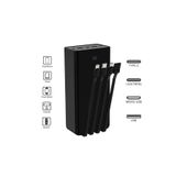 MATECHNO 30.000 Mah Çoklu Kablolu Dijital Gösterge Powerbank Şarj Aleti 2x Usb Çıkışlı Powebank