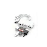 MATECHNO 5 in 1 Lightning Usb-A Type-C Çıkışlı Çoklu OTG Çevirici Adaptör SD TF Kart Okuyucu USB Hub