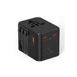 MATECHNO Evrensel Eu Us Au Uk Priz Fiş Çevirici Dönüştürücü Uyumlu Seyahat Adaptörü 2x Type-c 1x Usb