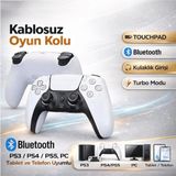 Matechno Kablosuz Oyun Kolu Joystick Bluetooth Oyun Kolu Ps 3-4-5 Pc Uyumlu Wireless - Beyaz