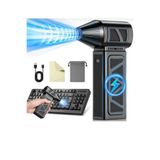 Matechno Mini Turbo Jet Fan 130.000 RPM, Mangal Üfleme, Araç Klavye Toz İtme, Temizlik Fanı, Siyah