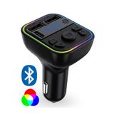 MATECHNO RGB Bluetooth Araç Kiti Transmitter USB Type-c MP3 SD Kart Flash Hızlı Çakmaklık Şarjı