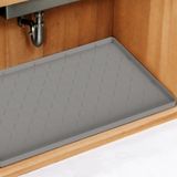 MateeyLife 34 '' x 22 '' Silikon Mutfak Suya Dayanıklı Lavabo Altında Mutfak Tezgahı için Dudaklı Lavabo Kauçuk Paspas, Mutfak Organizatörü için Dolap Astarı, Mutfak Evyesi için Lavabo Koruyucuları