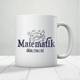 Matematik Aşkına! Matematik Öğretmenlerine Özel Öğretmenler Günü Hediyelik Baskılı Kupa - Beyaz - 300 ml