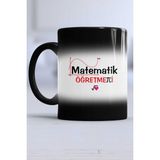 Matematik Öğretmeni Hediye Kupa Bardak Sihirli - 1 Adet - 300 ml - Siyah