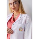 Matematik Öğretmeni Önlüğü Alpaka Beyaz Baskılı Önlük Öğretmen