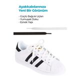 Mater 120 Cm Yassı Spor Ayakkabı Bağcık Beyaz