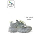 Mater Ayakkabı Cool Verom Bağcık Görünümlü Cırt Cırtlı Sneaker Ortopedik Çocuk Sneaker Venom, Beyaz-Krem Rengi, 31