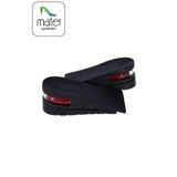 Mater Ayakkabı Unisex 5 cm Boy Uzatma Tabanlığı, Silikon Topuk Yastığı, Siyah