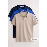MATERIAL Erkek Basic Kısa Kollu Bol 3 Lü Polo Yaka Tişört