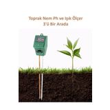 MatesStore Toprak Nem Ph Metre Ölçer Işık Ölçer Toprak Ph Düzenleyici