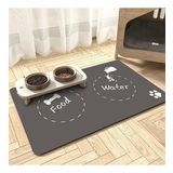 MAtGo Pati Food Water Gri Beslenme Matı Kaymaz Sıvı Geçirmez Kedi Köpek Mama Paspası 50x70cm