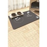 MatGo Pati Food Water Gri Evcil Hayvan Beslenme Matı Kaymaz Sıvı Geçirmez Kedi Köpek Mama Paspası 50x70cm