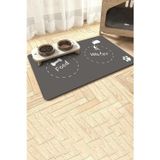 MAtGo Pati Food Water Gri Evcil Hayvan Beslenme Matı Sıvı Geçirmez Kedi Köpek Mama Paspası 50x70cm