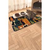 Matgo Pati Kedi Köpek Beslenme Matı 50X70cm Kedi Kolajı Su Geçirmez Kaymaz Mama Kabı Altlığı Paspası