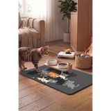 MAtGo Pati Kedi Köpek Beslenme Matı 50x70cm Su Geçirmez Kaymaz Mama Kabı Altlığı Paspası (19MMD260612)
