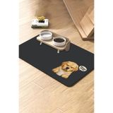 MAtGo Pati Kedi Köpek Beslenme Matı 50x70cm Su Geçirmez Kaymaz Mama Kabı Altlığı Paspası (19MMD260615)