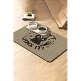 Matgo Pati Süper Mood Deri Nazar Etme Krem Beslenme Matı Kaymaz Su Geçirmez Kedi Köpek Mama Paspası 50X70CM