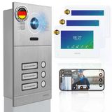 Mathfel 2 Kablolu Ip Görüntülü Kapı İnterkom Sistemi, Kapı Açıcılı - Full Hd Kamera, 7" Monitör Ve Uygulama Kontrolü - İnterkomlu Akıll