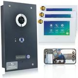 Mathfel Görüntülü Kapı İnterkomu, Parmak İzi Ve 170° Geniş Açılı Kamera, 7'' Monitör, Wlan İsteğe Bağlı - Kameralı Kapı Zili, Kameralı Ve Monitörlü Zil, Kapı Açıcılı Kapı İnterkomu