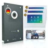 Mathfel Kameralı Ve Monitörlü Kapı Zili, Görüntülü Kapı İnterkomu, Kapı Açıcılı İnterkom - 7'' Tft Monitör, Wlan Arayüzü, 170° Geniş Açılı Balıkgözü Kamera