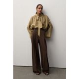 mathilda store Kadın Acı Kahve Limited Edition Bol Paça Palazzo Pantolon