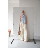 mathilda store Kadın Ekru Limited Edition Bol Paça Palazzo Pantolon