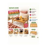 Matiate Home Bambu Katlanır Kahvaltı Masası Yatak Üstü Servis Tepsisi Laptop Çalışma Masası Tepsi