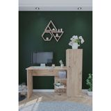 Matilda Dolaplı Dekoratif Çalışma Masası Fonksiyonel Çalışma Masası - 45x120x123 - Atlantik Çam