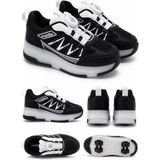 Matilla Çocuk Işıklı Patenli Tekerlekli Sneaker Spor Ayakkabı Patenli Ayakkabı - Siyah - 35