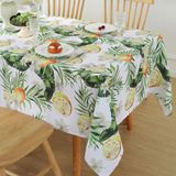 MATIRUG Yaz Tropikal Masa Örtüsü Dikdörtgen 150 x 250 cm, Kırışmaz Hawaii Limon Masa Örtüsü, Yıkanabilir Hawaii Plaj Masası Kumaş Dekorasyon Luau Piknik Akşam Yemeği Dış Mekan için