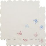 Matis Home Line Butterfly Beyaz Keten 2'li Peçete Seti - Standart