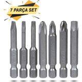 Matkap Bits Ucu Seti Vidalama Uçları Düz Yıldız Torx Uç Ph Pz 7 Parça