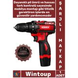 #Matkap Profesyonel Led Işıklı Ayarlanabilir Tork 1500 Mah Ergonomik Şık 12 V Tek Akü Şarjlı Matkap