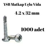 Matkap Uçlu Akıllı Vida YSB 4,2x32 1000'li Kutu Yıldız Silindir Başlı
