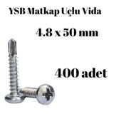 Matkap Uçlu Akıllı Vida YSB 4,8x50 400'lü Kutu Yıldız Silindir Başlı