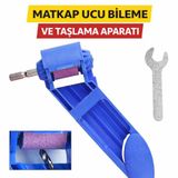 Matkap Ucu Bileme ve Taşlama Aparatı, | Korundum Taşlama Diski, Elektrikli Matkap Uyumlu, 2-13 mm Uç Desteği, Dahil Ayar Anahtarı, Kolay Kullanım