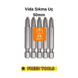 Matkap Ucu Uçları 50 Mm Yıldız Düz Bits Vidalama Uç Seti Ph 5 Par