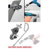 Matkap Ucuna Takılan Metal Plaka Sac Kesme Aparatı Demir Çelik Bakır Alüminyum Kesme
