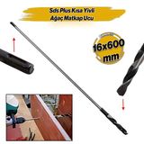 Matkap Uyumlu Sds Plus Ağaç Matkap Ucu Kısa Yivli 16 Cm 60 Cm 16 X 600 Mm Hilti Ucu