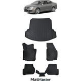MatMaster Volkswagen Jetta 2008 Model 5d Premium Ekstra Havuzlu Paspas ve Bagaj Havuzu Set - Siyah