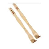 Matmel 2 Adet Bambu Ahşap Sırt Kaşıyıcı Sırt Kaşıma Aleti 47 Cm Tekerlekli Masaj Aparatlı