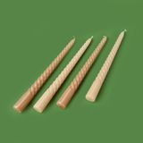 Matmel 4'lü Burgulu Parlak Şamdan Mumu - Kahverengi / Bej - 25 cm - Çok Renkli - 6