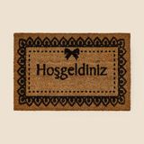 Matmel Home Koko Hoşgeldiniz Kapı Önü Paspası - Bej / Siyah - 40X60 cm